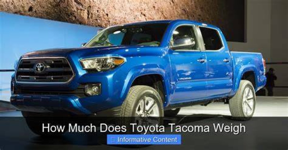 How Much Does a Toyota Tacoma Weigh